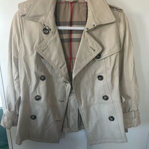 Burberry Tan Double-Breasted Trench Coat